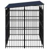 Outdoor Dog Kennel with Roof Steel 59.5 ftÂ¬â‰¤